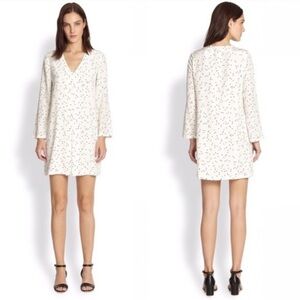 Theory Trenta Silk V Neck Shift Dress